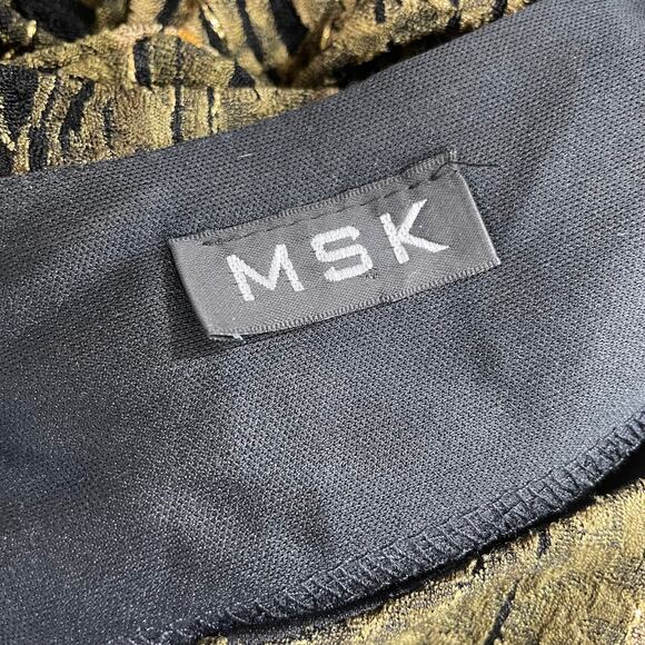 Vintage 90s MSK Women's Floral Open Cardigan Crepe Topper Evening Jacket  Medium - Picture 5 of 13